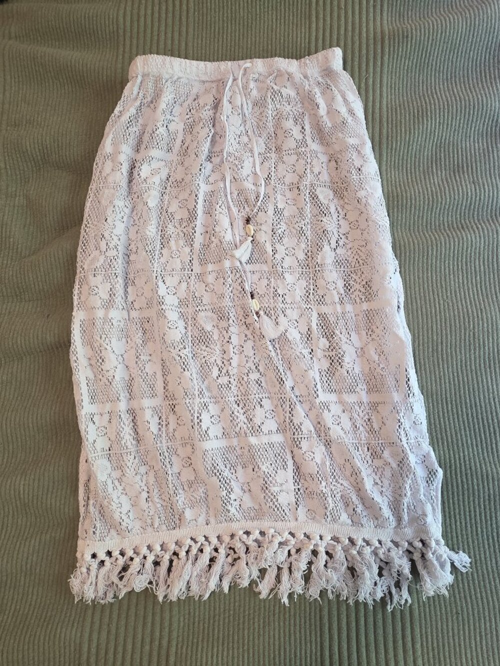 Aerie beach pool cover up skirt, crochet size S